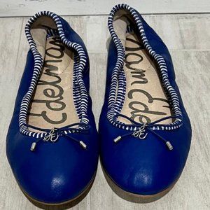 Sam Edelman Blue and White Flats with Vibrant Design